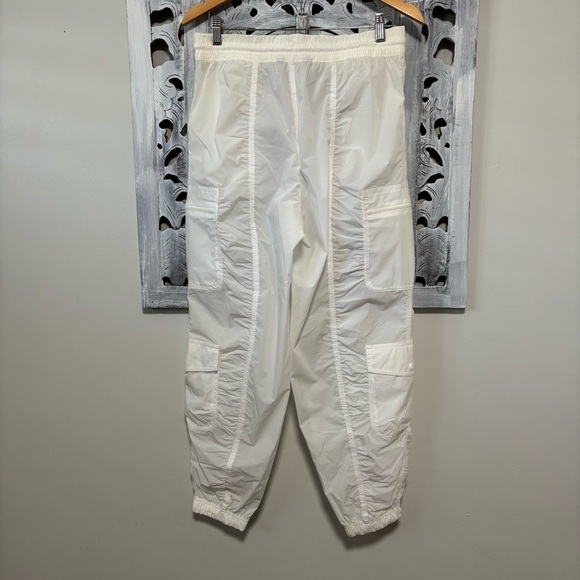 Athleta Parachute Cargo Joggers Sheer White Light Airy Water Repellent Pant NWOT - Picture 4 of 9